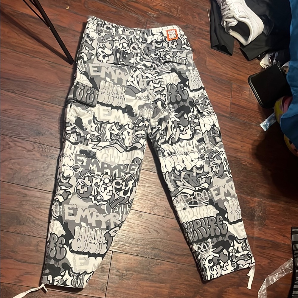 Graphic Print Cargo Pants